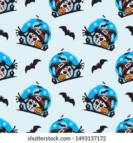 Halloween Seamless Pattern Theme Vector