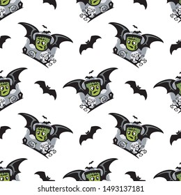 Halloween Seamless Pattern Theme Vector