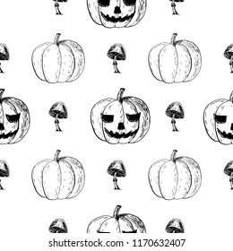 Halloween, seamless pattern. This is an excellent Halloween party pattern, for fabric, postcards, invitations, wrapping paper, banners and more.