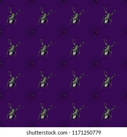 Halloween, seamless pattern. This is an excellent Halloween party pattern, for fabric, postcards, invitations, wrapping paper, banners and more.