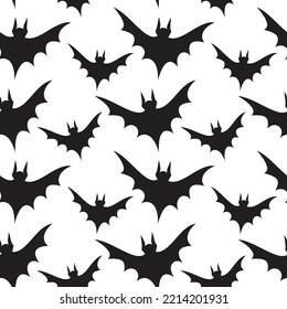 halloween seamless pattern vampire bats shadows, dracula,  pattern flying vampire bats silhouette