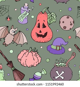 Halloween seamless pattern vector