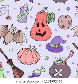 Halloween seamless pattern vector