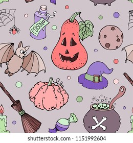 Halloween seamless pattern vector