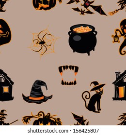 Halloween seamless pattern vector