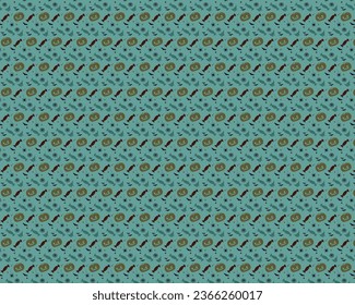 [Halloween] Seamless Pattern Vector Background Illustration[Green]