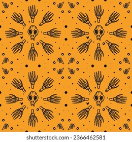 Halloween seamless pattern. Vector background.