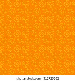 Halloween Seamless Pattern. Vector Background