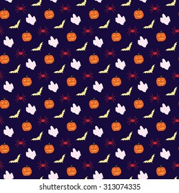 Halloween seamless pattern. Vector background