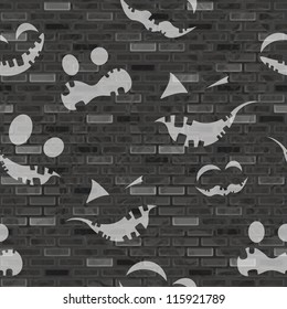 Halloween seamless pattern, vector illustration, eps10