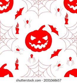 Halloween seamless pattern vector illustration