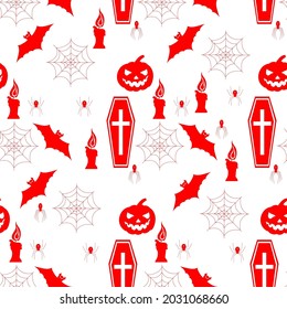 Halloween seamless pattern vector illustration