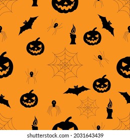 Halloween seamless pattern, vector illustration