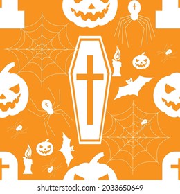 Halloween, seamless pattern, vector illustration