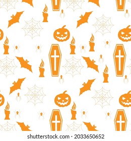 Halloween, seamless pattern, vector illustration