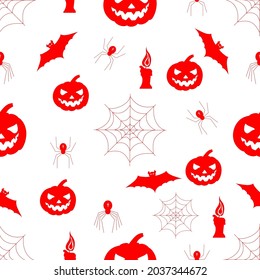 halloween, seamless pattern, vector illustration