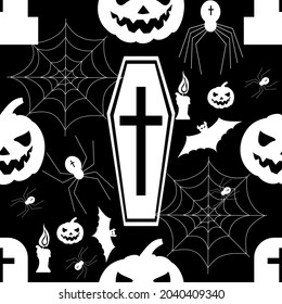 Halloween, seamless pattern, vector illustration