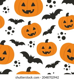 Halloween seamless pattern. Vector illustration