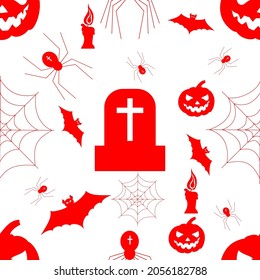 Halloween, seamless pattern, vector illustration