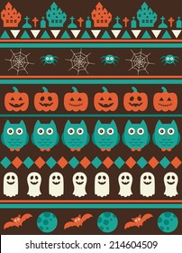 halloween seamless pattern. vector illustration