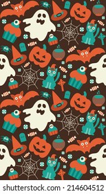 halloween seamless pattern. vector illustration
