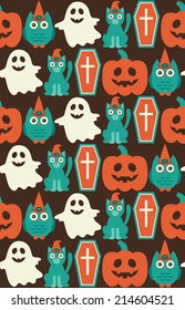 halloween seamless pattern. vector illustration