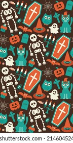 halloween seamless pattern. vector illustration