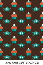 halloween seamless pattern. vector illustration