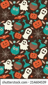 halloween seamless pattern. vector illustration