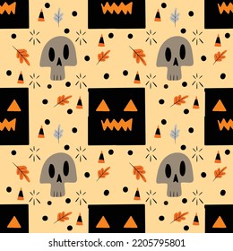halloween seamless pattern vector illustration 