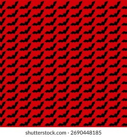Patrón sin fisuras de Halloween. Ilustración vectorial del fondo de murciélagos de Halloween. Patrón sin fisuras de Vector de dibujos animados. patrón de murciélago Halloween. Fondo rojo.