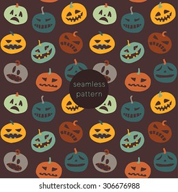 Halloween seamless pattern. Vector illustration.