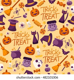 Halloween Seamless Pattern :  Vector Illustration