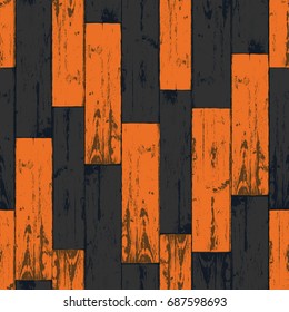 Halloween seamless pattern vector illustration. 31 of October holiday background.Halloween holiday wooden colored background.