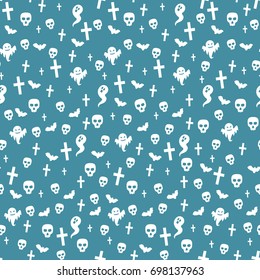 Halloween seamless pattern. Vector illustration.