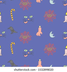 Halloween seamless pattern. wallpaper background