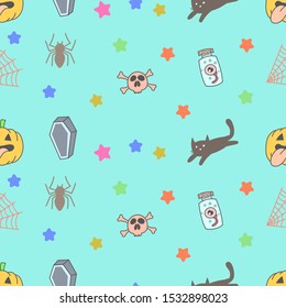 Halloween seamless pattern. wallpaper background