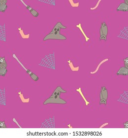 Halloween seamless pattern. wallpaper background