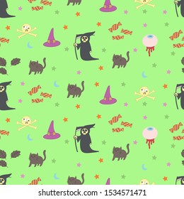 Halloween seamless pattern wallpaper background