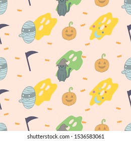Halloween seamless pattern wallpaper background