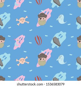 Halloween seamless pattern wallpaper background