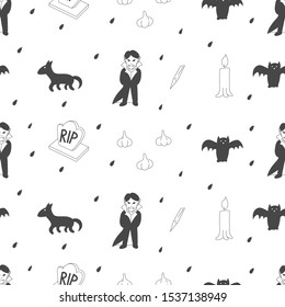 Halloween seamless pattern wallpaper background