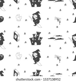 Halloween seamless pattern wallpaper background