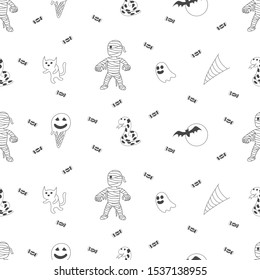 Halloween seamless pattern wallpaper background