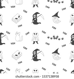 Halloween seamless pattern wallpaper background