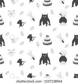 Halloween seamless pattern wallpaper background
