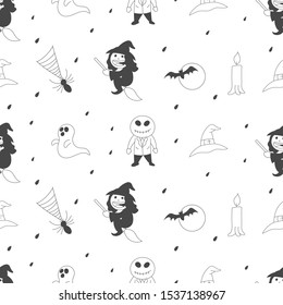 Halloween seamless pattern wallpaper background