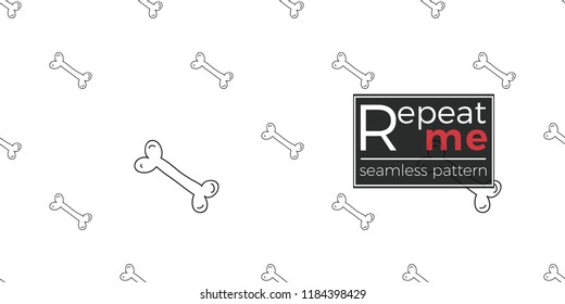 Halloween seamless pattern with white bone. Cute vector background for decoration halloween cadrs, package paper, flyer. 
