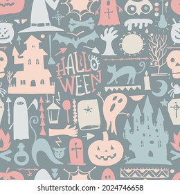 Halloween seamless pattern for your design