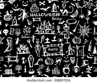 Halloween seamless pattern for your design